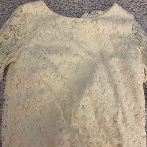 White Long sleeve shirt.